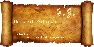 Henczel Zelinda névjegykártya